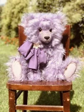 Violet bear in nature